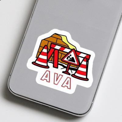Baustelle Sticker Ava Laptop Image