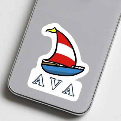 Sailboat Sticker Ava Laptop Image