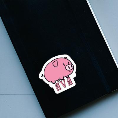 Aufkleber Schwein Ava Laptop Image