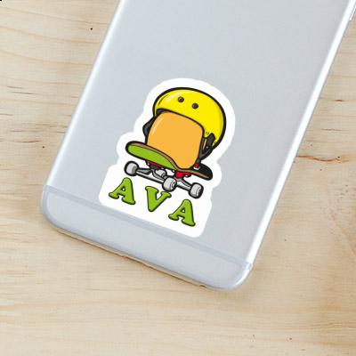 Sticker Ava Skateboard-Ei Laptop Image