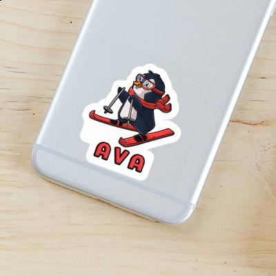 Sticker Ava Skier Laptop Image