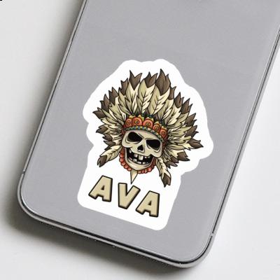 Aufkleber Kinder Totenkopf Ava Notebook Image
