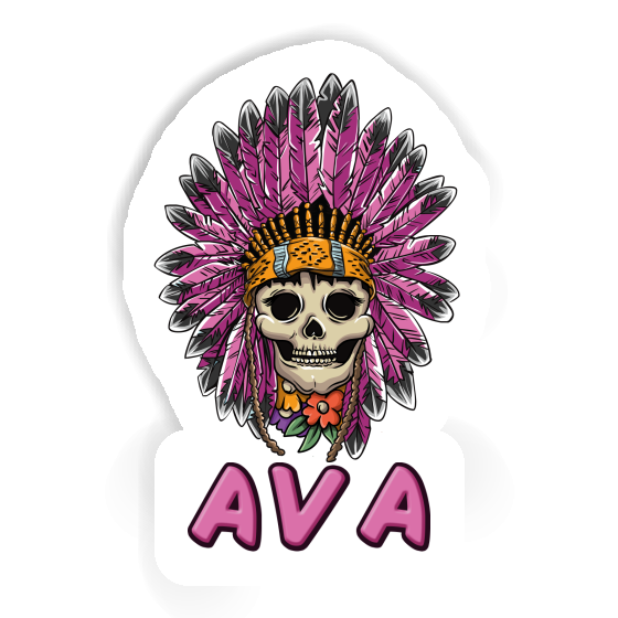 Ava Aufkleber Frauen Totenkopf Image