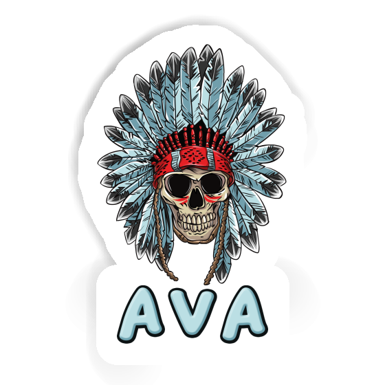 Ava Sticker Indianer Totenkopf Image