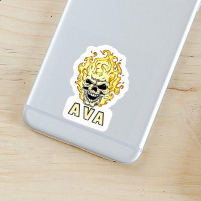 Aufkleber Totenkopf Ava Laptop Image