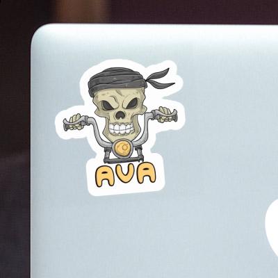 Sticker Motorcycle Rider Ava Laptop Image