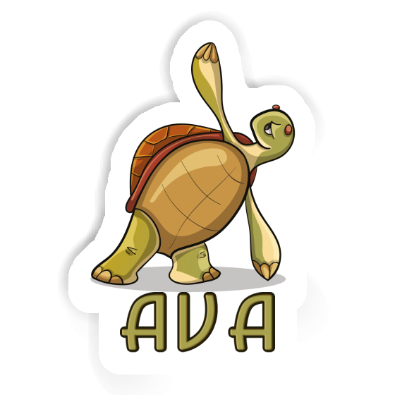 Sticker Ava Yoga-Schildkröte Laptop Image