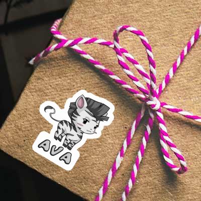 Autocollant Ava Zèbre Notebook Autocollant Ava Zèbre Gift package Image