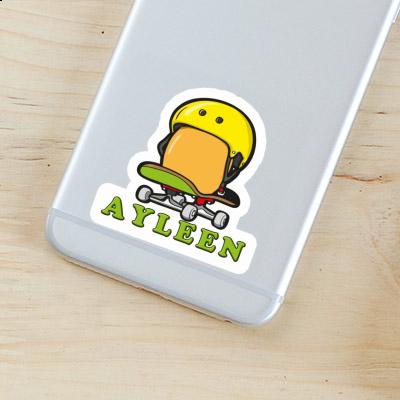Sticker Ayleen Skateboard-Ei Laptop Image