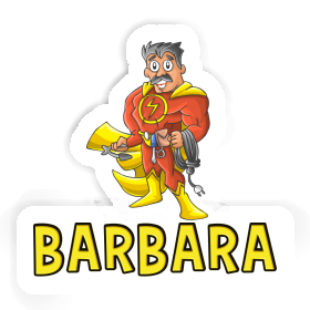 Aufkleber Elektriker Barbara Image