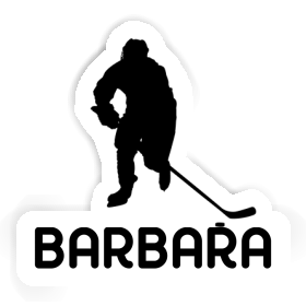 Hockey Player Sticker Barbara Image