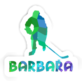 Sticker Barbara Hockey Player Image