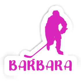 Hockey Player Sticker Barbara Image