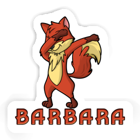 Dabbing Fox Sticker Barbara Image