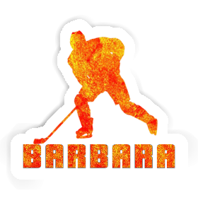 Sticker Hockey Player Barbara Image