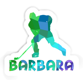 Barbara Sticker Hockey Player Image