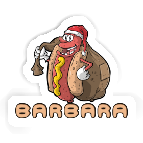 Hot Dog Sticker Barbara Image