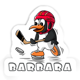 Sticker Barbara Ice Hockey Penguin Image