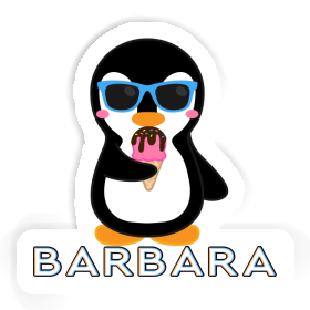 Sticker Barbara Ice Cream Penguin Image