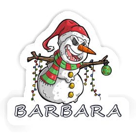 Bonhomme de neige Autocollant Barbara Image