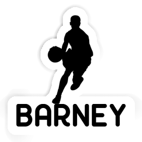 Basketball Player Sticker Barney Image