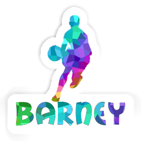 Barney Sticker Basketball Player Image