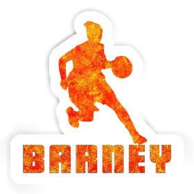 Barney Sticker Basketball Player Image