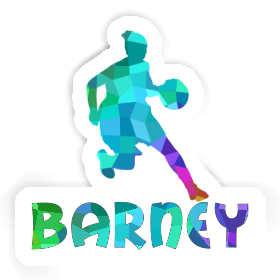 Basketball Player Sticker Barney Image