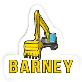 Sticker Excavator Barney Image