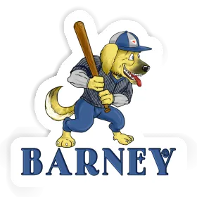 Sticker Barney Baseball Dog Image