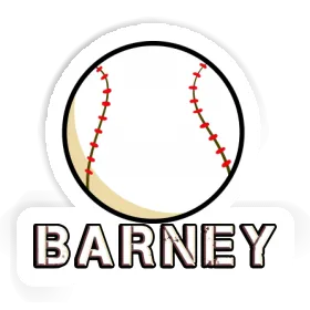 Sticker Barney Baseball Image