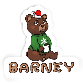 Barney Sticker Christmas Bear Image