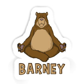 Sticker Barney Yoga Bear Image