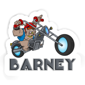 Sticker Motorbike Rider Barney Image