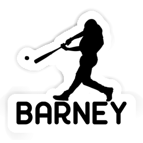 Baseball Player Sticker Barney Image