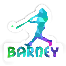 Barney Sticker Baseball Player Image