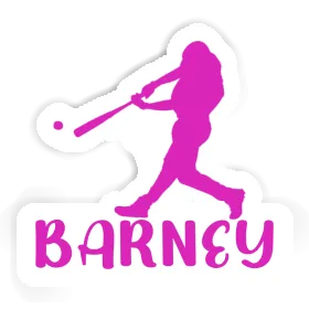 Barney Sticker Baseball Player Image