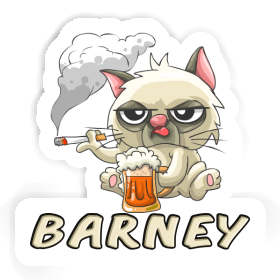 Sticker Barney Bad Cat Image