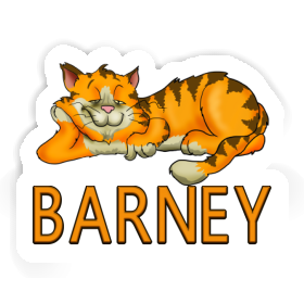 Sticker Barney Chilling Cat Image