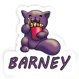 Barney Sticker French Fry Cat Image