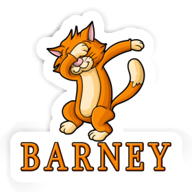 Sticker Barney Dabbing Cat Image