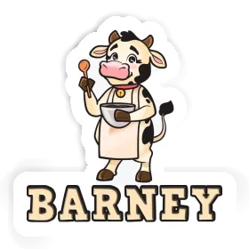 Cow Sticker Barney Image