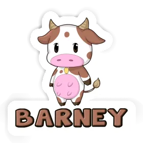 Cow Sticker Barney Image