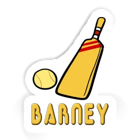 Cricket Bat Sticker Barney Image