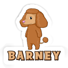 Poodle Sticker Barney Image