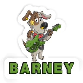 Barney Sticker Guitarist Image