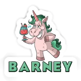 Sticker Barney Party Unicorn Image