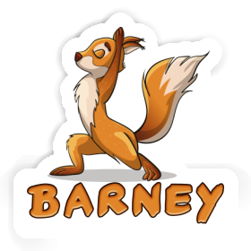 Barney Sticker Yoga Squirrel Image