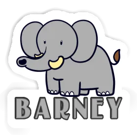 Elephant Sticker Barney Image