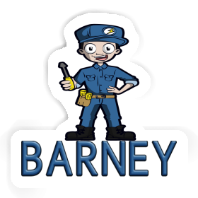 Electrician Sticker Barney Image